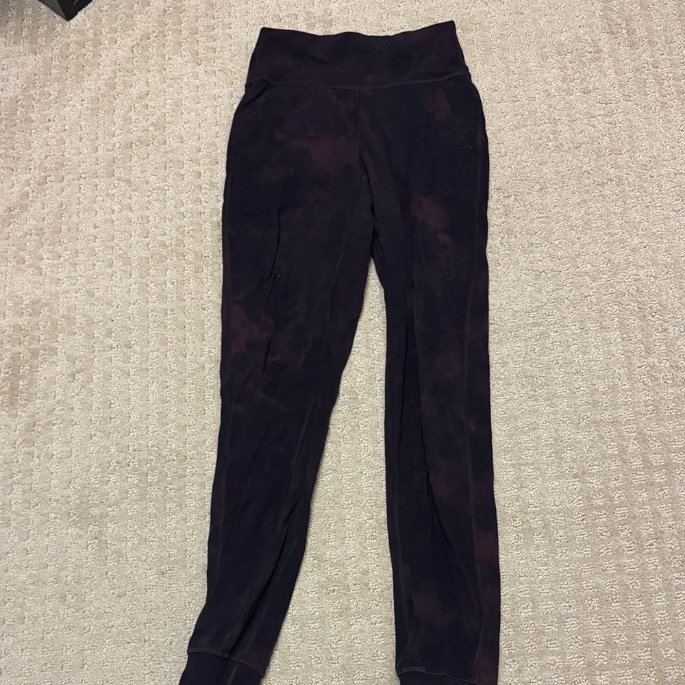 Black and Red Tie-Dye Align Joggers